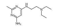 Pyrimidine, 4-amino-6-(2-diethylaminoethylamino)-2-methyl- (4CI) structure