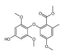 methyl 2-(4-hydroxy-2,6-dimethoxyphenoxy)-4-methoxy-6-methylbenzoate Structure