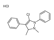 5-chloro-2,3-dimethyl-1,4-diphenyl-1,3-dihydropyrazol-1-ium,chloride Structure