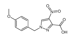 1-[(4-methoxyphenyl)methyl]-4-nitropyrazole-3-carboxylic acid结构式