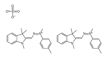 1,3,3-trimethyl-2-[[methyl(p-tolyl)hydrazono]methyl]-3H-indolium sulphate (2:1) Structure