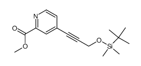 4-[3-(tert-Butyl-dimethyl-silanyloxy)-prop-1-ynyl]-pyridine-2-carboxylic acid methyl ester结构式