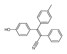 (Z)-3-(4-Hydroxy-phenyl)-2-phenyl-3-p-tolyl-acrylonitrile结构式
