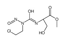 methyl (2S)-2-[[2-chloroethyl(nitroso)carbamoyl]amino]-3-hydroxypropanoate Structure