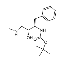 ((1R,2R)-1-Benzyl-2-hydroxy-3-methylamino-propyl)-carbamic acid tert-butyl ester Structure