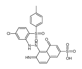 6-amino-5-[[5-chloro-2-[(p-tolyl)sulphonyl]phenyl]azo]-4-hydroxynaphthalene-2-sulphonic acid结构式