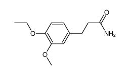 3-(4-ethoxy-3-methoxy-phenyl)-propionic acid amide结构式