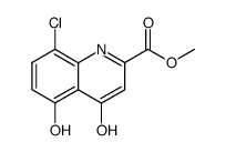 8-chloro-4,5-dihydroxy-quinoline-2-carboxylic acid methyl ester Structure