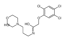 N-(3-morpholin-4-ium-4-ylpropyl)-2-(2,4,5-trichlorophenoxy)acetamide,chloride Structure