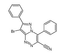8-bromo-4,7-diphenylpyrazolo[5,1-c][1,2,4]triazine-3-carbonitrile结构式