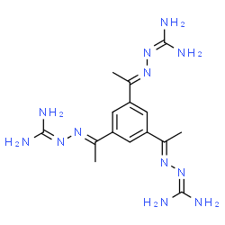 1,3,5-triacetylbenzene tris(guanylhydrazone) Structure