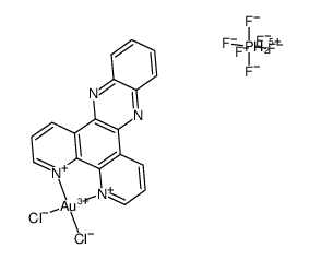 [Au(dipyrido[3,2-a:2',3'-c]phenazine)Cl2](PF6)结构式