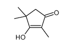 3-hydroxy-2,4,4-trimethylcyclopent-2-en-1-one Structure