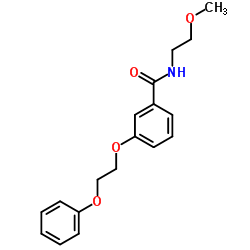 N-(2-Methoxyethyl)-3-(2-phenoxyethoxy)benzamide结构式