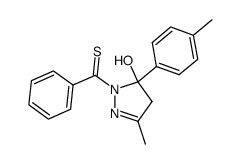 (5-Hydroxy-3-methyl-5-p-tolyl-4,5-dihydro-pyrazol-1-yl)-phenyl-methanethione结构式