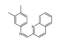 N-(3,4-dimethylphenyl)-1-quinolin-2-ylmethanimine Structure