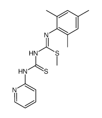 2-S-Methyl-1-(2,4,6-trimethylphenyl)-5-(2-pyridyl)isodithiobiuret Structure