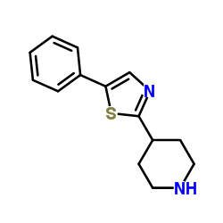 4-(5-苯基-2-噻唑)-哌啶结构式