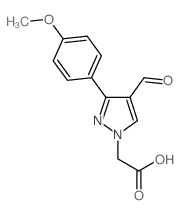 [4-formyl-3-(4-methoxyphenyl)-1H-pyrazol-1-yl]acetic acid structure