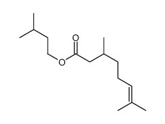 3-methylbutyl 3,7-dimethyloct-6-enoate结构式