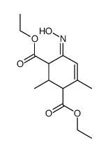 6-hydroxyimino-2,4-dimethyl-cyclohex-4-ene-1,3-dicarboxylic acid diethyl ester Structure