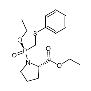 (S)-1-((R)-Ethoxy-phenylsulfanylmethyl-phosphinoyl)-pyrrolidine-2-carboxylic acid ethyl ester结构式