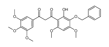 1-(3-(benzyloxy)-2-hydroxy-4,6-dimethoxyphenyl)-3-(3,4,5-trimethoxyphenyl)propane-1,3-dione结构式