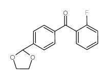 4'-(1,3-DIOXOLAN-2-YL)-2-FLUOROBENZOPHENONE结构式