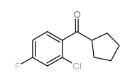 2-CHLORO-4-FLUOROPHENYL CYCLOPENTYL KETONE Structure