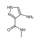 4-amino-N-methyl-1H-pyrazole-5-carboxamide结构式