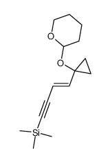 trimethyl(4-(1-((tetrahydro-2H-pyran-2-yl)oxy)cyclopropyl)but-3-en-1-yn-1-yl)silane Structure