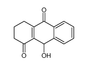 9-hydroxy-2,3,4,9-tetrahydroanthracene-1,10-dione Structure