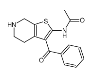 N-(3-benzoyl-4,5,6,7-tetrahydrothieno[2,3-c]pyridin-2-yl)acetamide结构式
