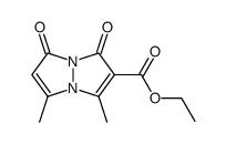 2-ethoxycarbonyl-3,5-dimethylpyrazolo<1,2-a>pyrazole-1,7(1H,7H)-dione结构式