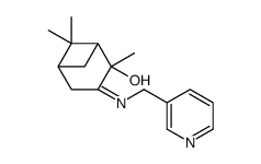 (1R,4R,5R)-4,6,6-trimethyl-3-(pyridin-3-ylmethylimino)bicyclo[3.1.1]heptan-4-ol结构式