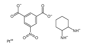 (2-azanidylcyclohexyl)azanide,5-nitrobenzene-1,3-dicarboxylate,platinum(4+) Structure