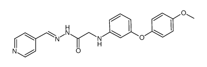 [3-(4-methoxy-phenoxy)-phenylamino]-acetic acid [1-pyridin-4-yl-meth-(E/Z)-ylidene]-hydrazide Structure
