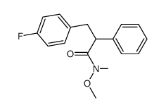 3-(4-fluorophenyl)-N-methoxy-N-methyl-2-phenylpropanamide结构式