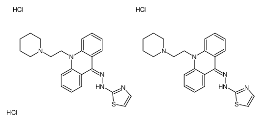N-[[10-(2-piperidin-1-ylethyl)acridin-9-ylidene]amino]-1,3-thiazol-2-amine,trihydrochloride结构式
