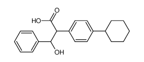 2-(4-Cyclohexyl-phenyl)-3-hydroxy-3-phenyl-propionic acid结构式