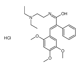(Z)-N-[2-(diethylamino)ethyl]-2-phenyl-3-(2,4,5-trimethoxyphenyl)prop-2-enamide,hydrochloride Structure