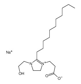 1-(2-carboxylatoethyl)-4,5-dihydro-3-(2-hydroxyethyl)-2-undecyl-1H-imidazolium, sodium salt structure