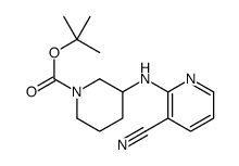 3-[(3-氰基-2-吡啶基)氨基]-1-哌啶甲酸叔丁酯结构式