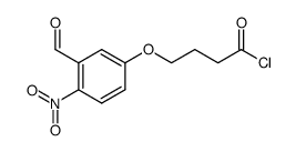 4-(3-formyl-4-nitrophenoxy)butanoyl chloride结构式