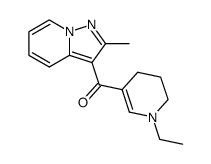 2-methyl-3-(1-ethyl-1,4,5,6-tetrahydronicotinoyl)pyrazolo<1,5-α>pyridine结构式