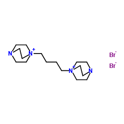 1,1'-(BUTANE-1,4-DIYL)BIS[4-AZA-1-AZONIABICYCLO[2.2.2]OCTANE] DIBROMIDE Structure