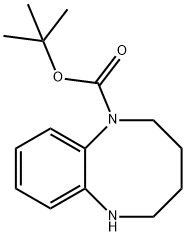 1,2,3,4,5,6-六氢-1,6-苯二重氮-1-羧酸叔丁酯结构式