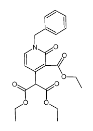 diethyl 2-(1-benzyl-3-(ethoxycarbonyl)-2-oxo-1,2-dihydropyridin-4-yl)malonate Structure