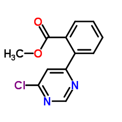 Methyl 2-(6-chloro-4-pyrimidinyl)benzoate Structure
