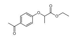 ethyl 2-(4-acetylphenoxy)-propanoate结构式